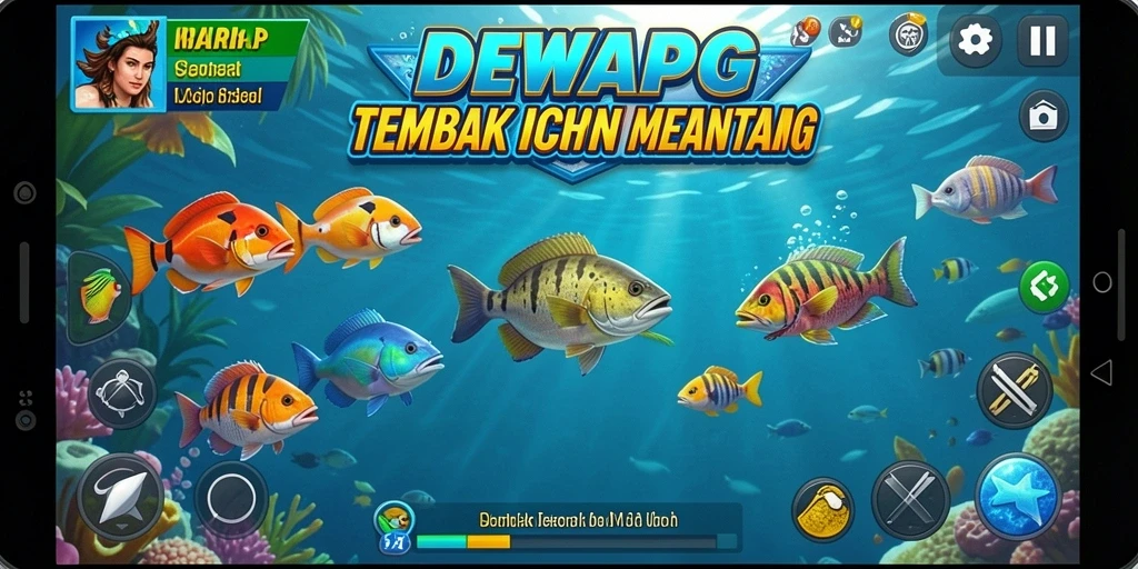 Tampilan mengesankan dari gameplay Tembak Ikan di DEWAPG.