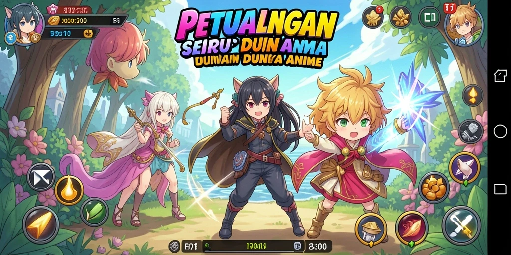 Screenshot F7F7 menampilkan aksi seru dalam dunia Anime yang penuh warna.