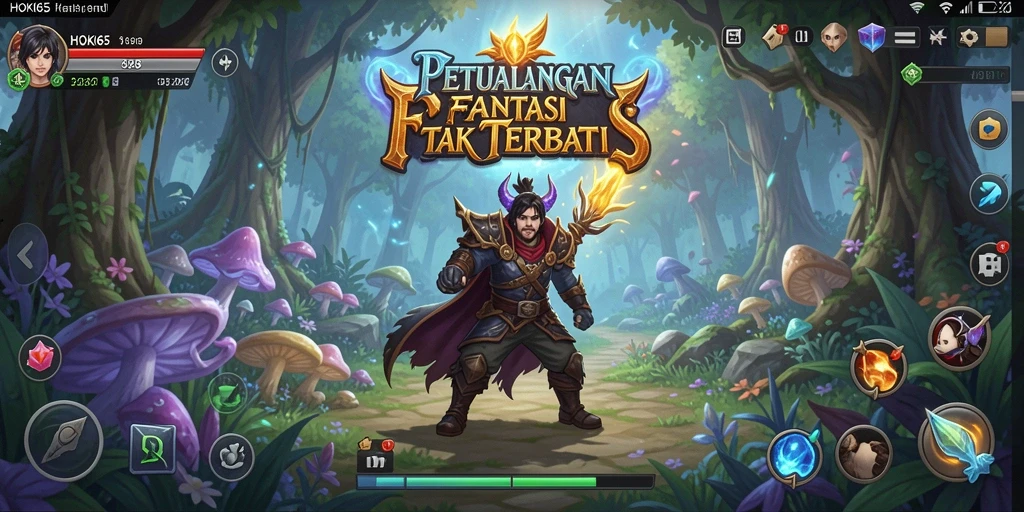 Gameplay RPG HOKI65 menampilkan pertarungan epik dan eksplorasi dunia yang luas.