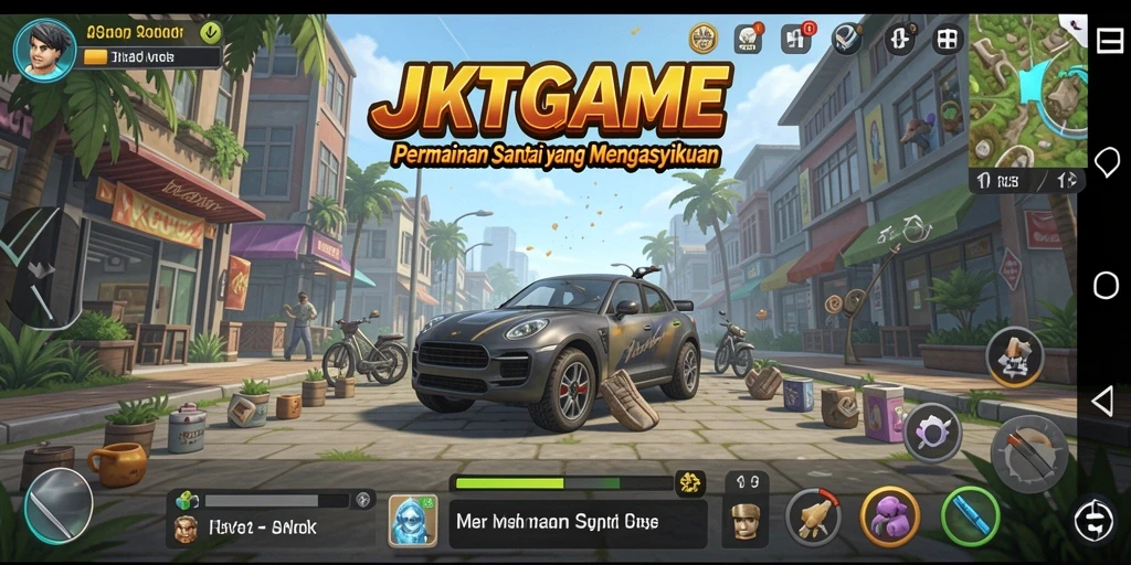 Tampilan gameplay JKTGAME yang menyenangkan dan penuh warna.