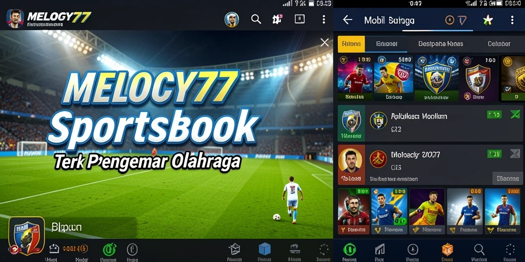 Tampilan gameplay Sportsbook di aplikasi MELODY77 yang menarik dan interaktif.