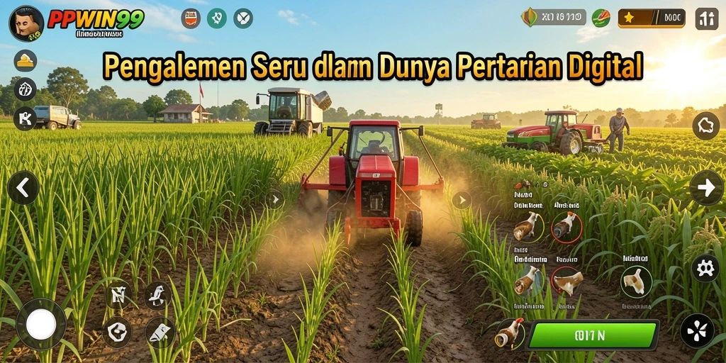Screenshot gameplay PPWIN99 yang menampilkan aktivitas bertani.
