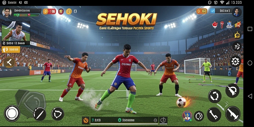 Tampilan gameplay seru di SEHOKI dengan berbagai cabang olahraga.