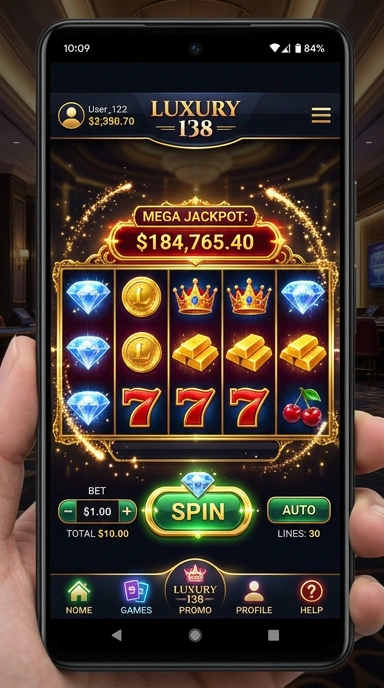 Screenshot tampilan utama aplikasi luxury138.